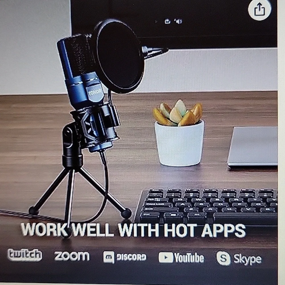 TONOR USB Microphone TC-777 computer condenser PC gaming stream mic tripod NEW
